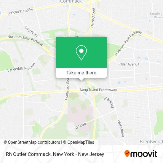 Rh Outlet Commack map