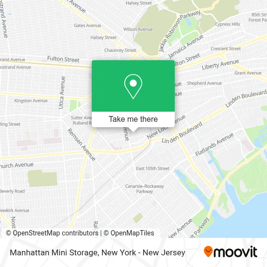 Manhattan Mini Storage map