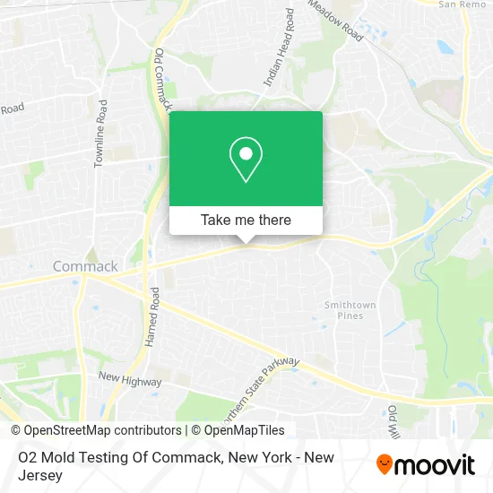 O2 Mold Testing Of Commack map