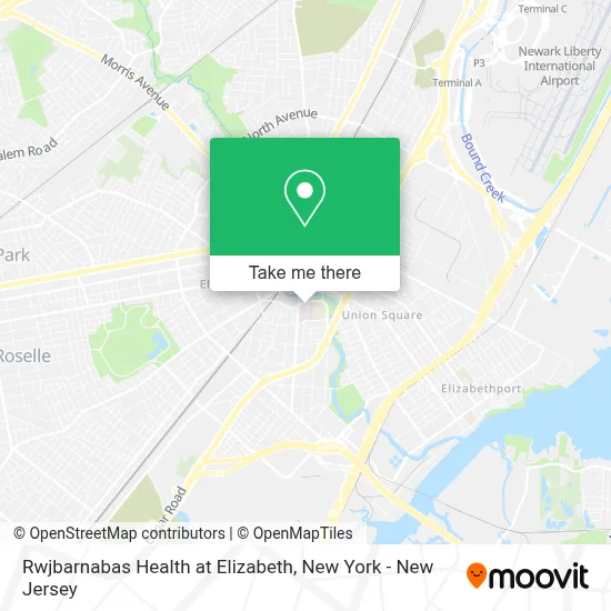 Rwjbarnabas Health at Elizabeth map