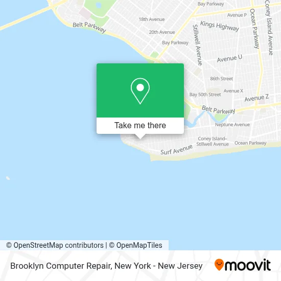 Brooklyn Computer Repair map