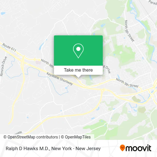 Ralph D Hawks M.D. map