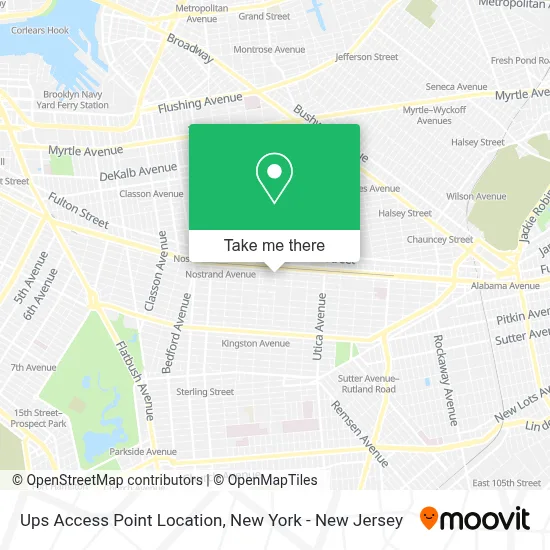 Ups Access Point Location map