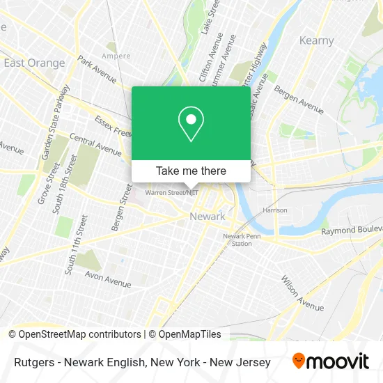 Rutgers - Newark English map