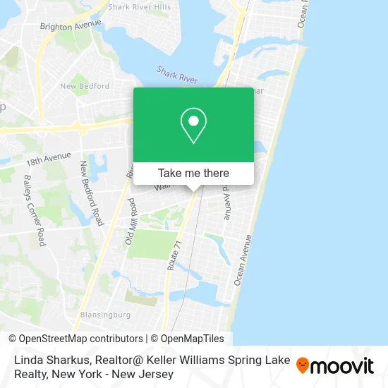 Linda Sharkus, Realtor@ Keller Williams Spring Lake Realty map
