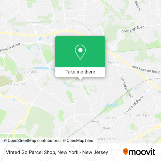 Vinted Go Parcel Shop map