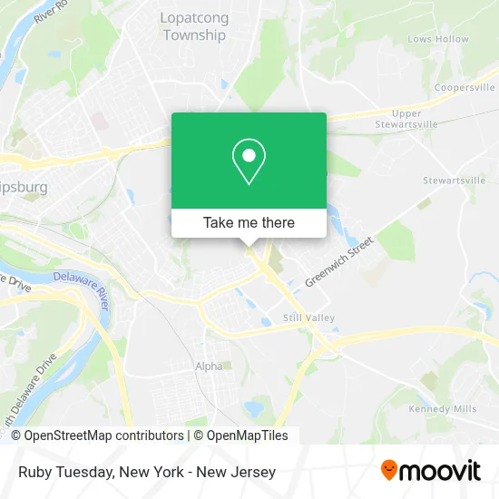 Ruby Tuesday map
