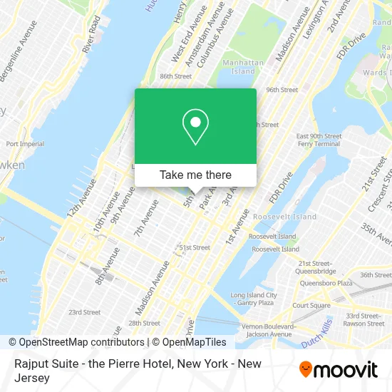 Rajput Suite - the Pierre Hotel map