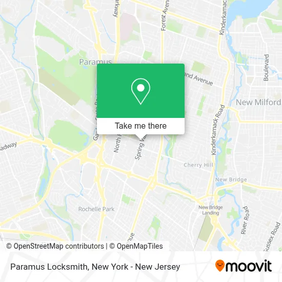 Paramus Locksmith map