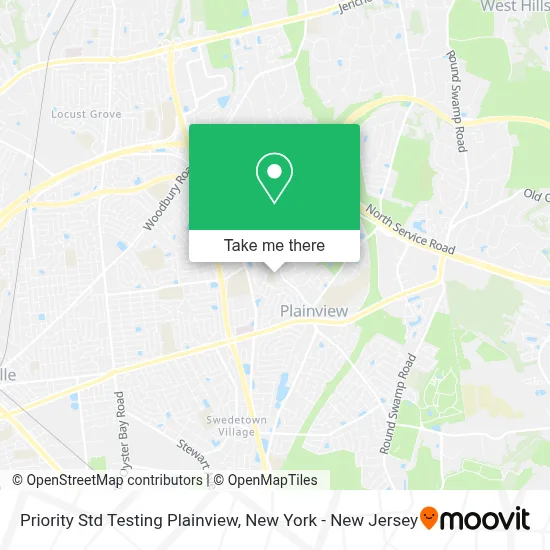 Priority Std Testing Plainview map