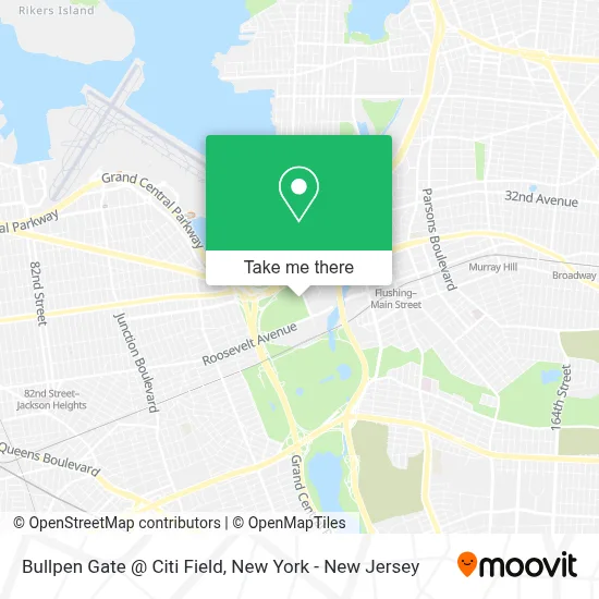 Bullpen Gate @ Citi Field map