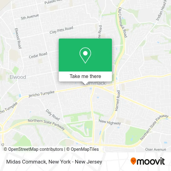 Midas Commack map