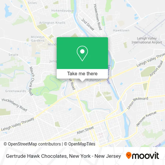Gertrude Hawk Chocolates map