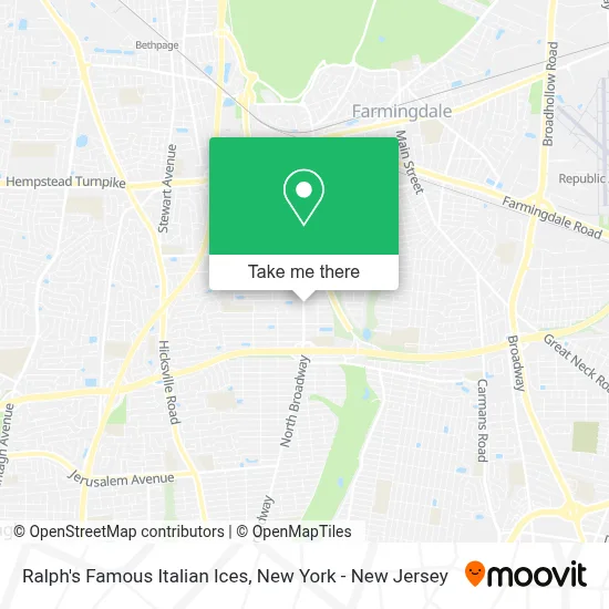 Ralph's Famous Italian Ices map