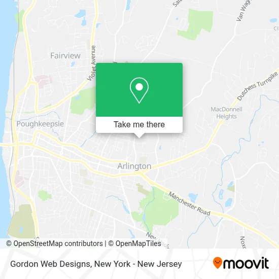 Gordon Web Designs map