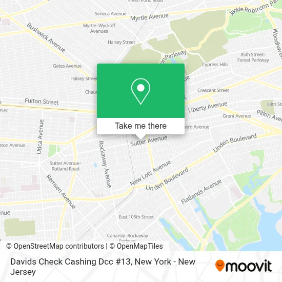 Davids Check Cashing Dcc #13 map