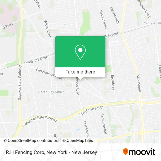 R.H Fencing Corp map