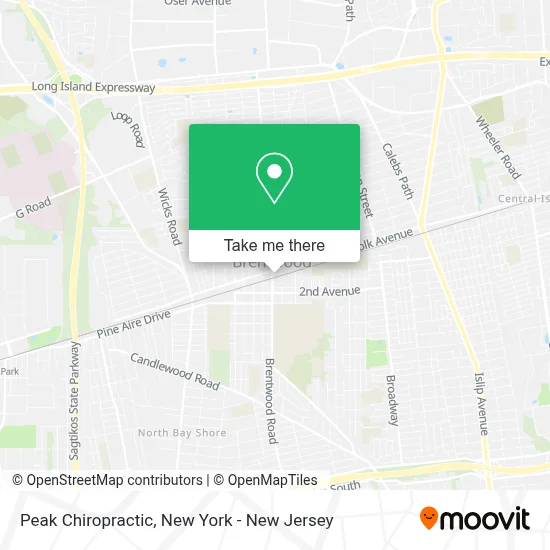 Peak Chiropractic map