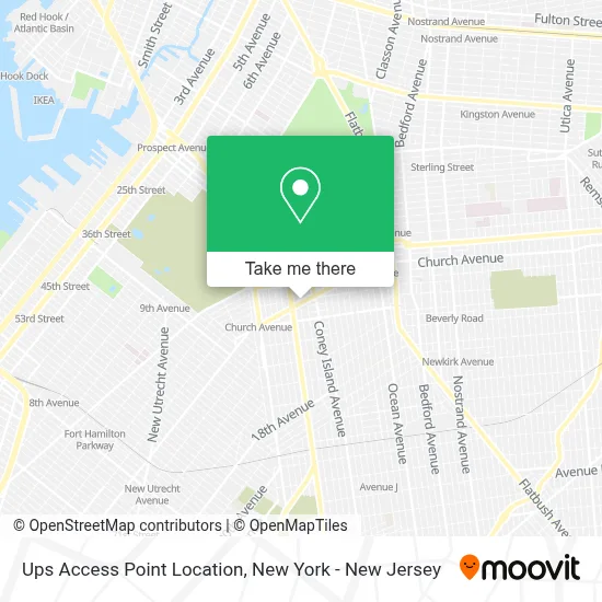 Ups Access Point Location map