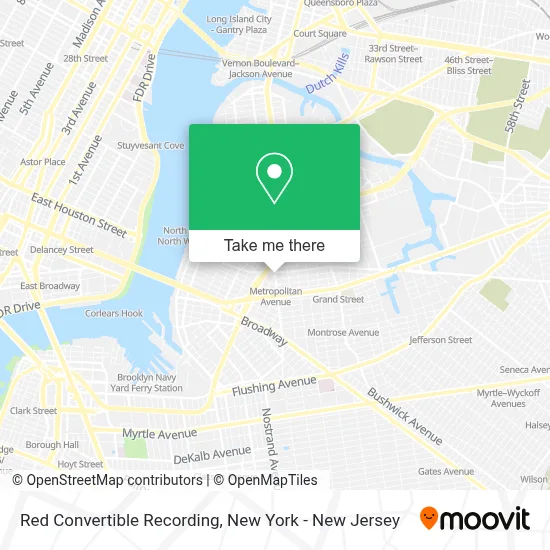 Red Convertible Recording map