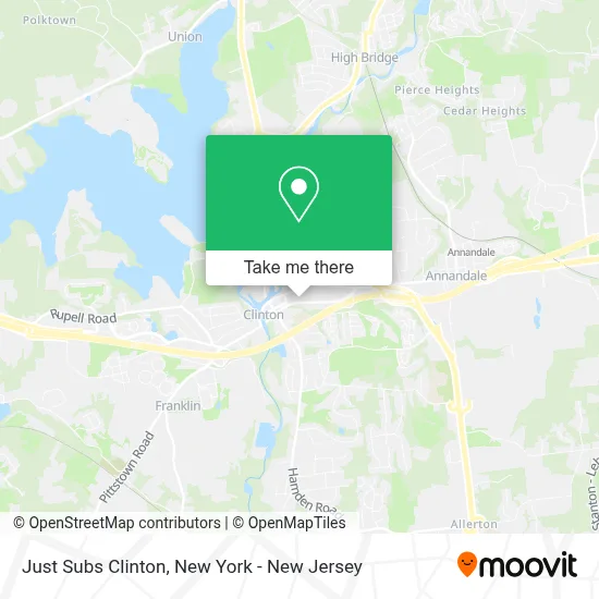 Just Subs Clinton map