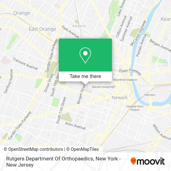 Rutgers Department Of Orthopaedics map