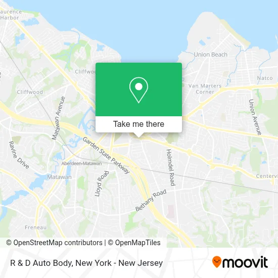 R & D Auto Body map