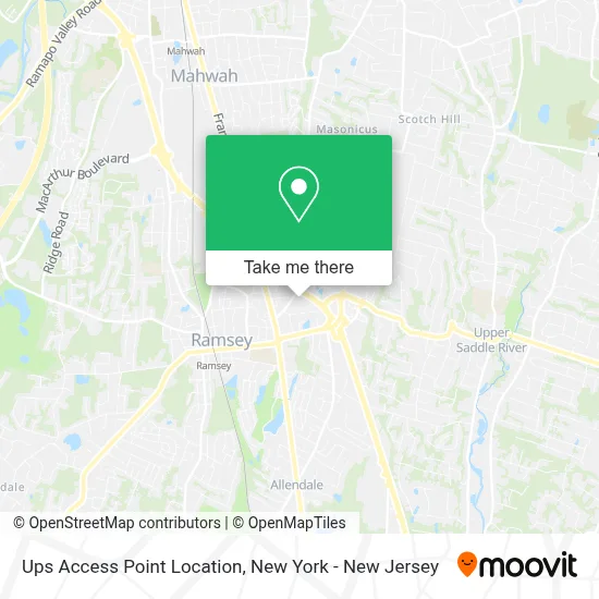 Ups Access Point Location map