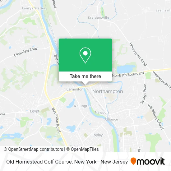 Old Homestead Golf Course map
