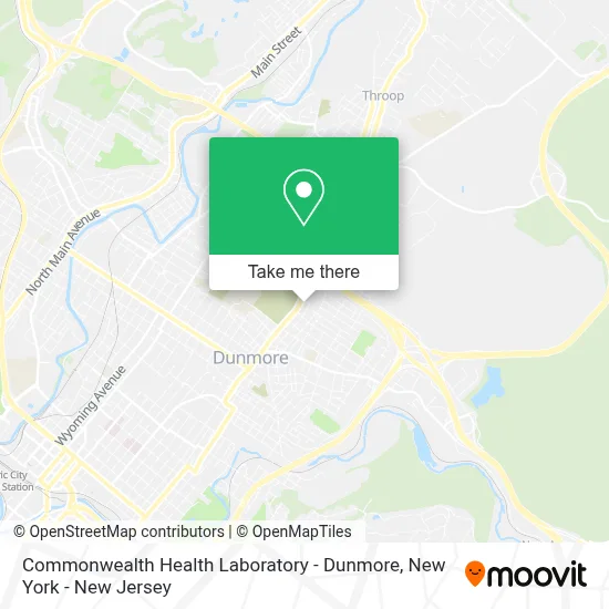 Commonwealth Health Laboratory - Dunmore map