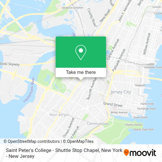 Saint Peter's College - Shuttle Stop Chapel map
