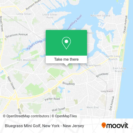 Bluegrass Mini Golf map