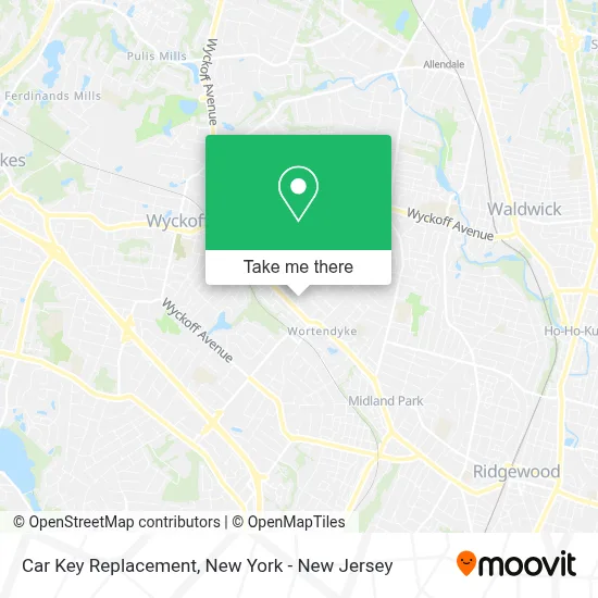 Car Key Replacement map