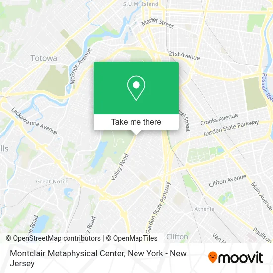 Montclair Metaphysical Center map