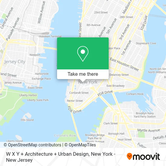 W X Y + Architecture + Urban Design map