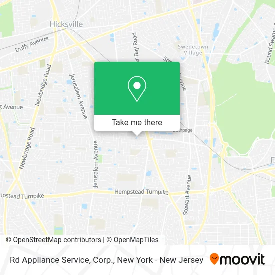 Rd Appliance Service, Corp. map