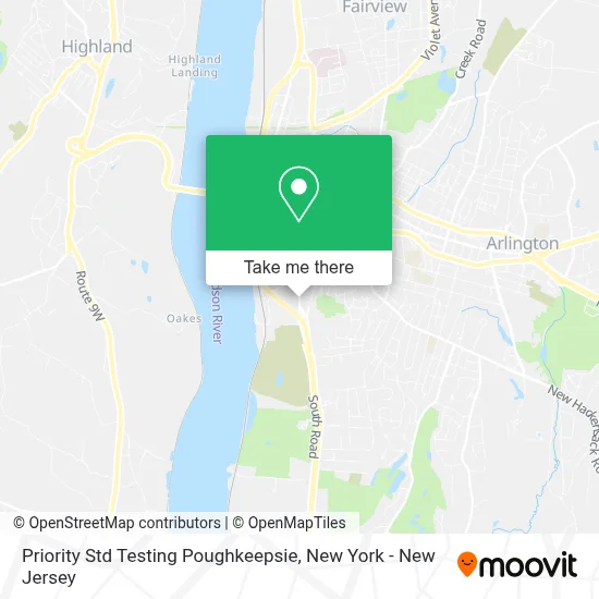 Priority Std Testing Poughkeepsie map