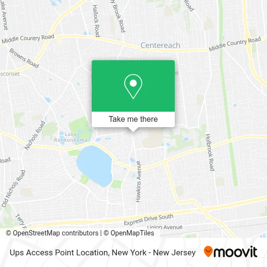 Ups Access Point Location map