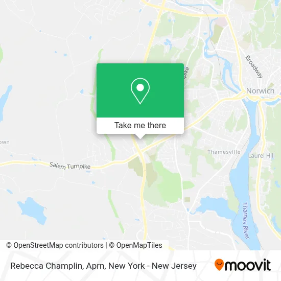 Rebecca Champlin, Aprn map