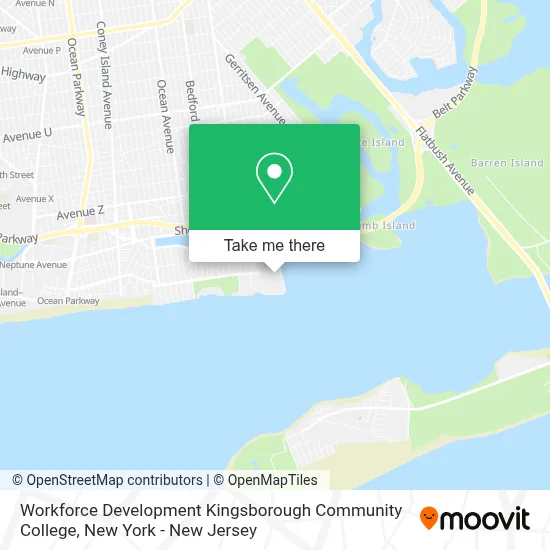 Workforce Development Kingsborough Community College map