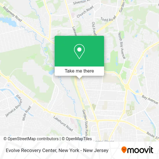 Evolve Recovery Center map