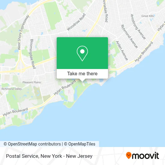 Postal Service map