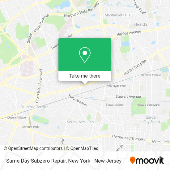 Same Day Subzero Repair map