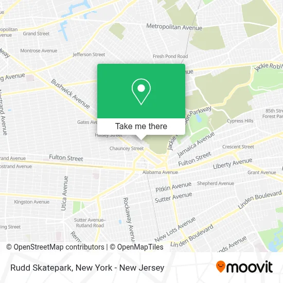 Rudd Skatepark map