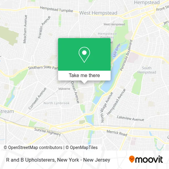 R and B Upholsterers map