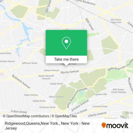 Ridgewood,Queens,New York. map