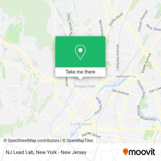 NJ Lead Lab map