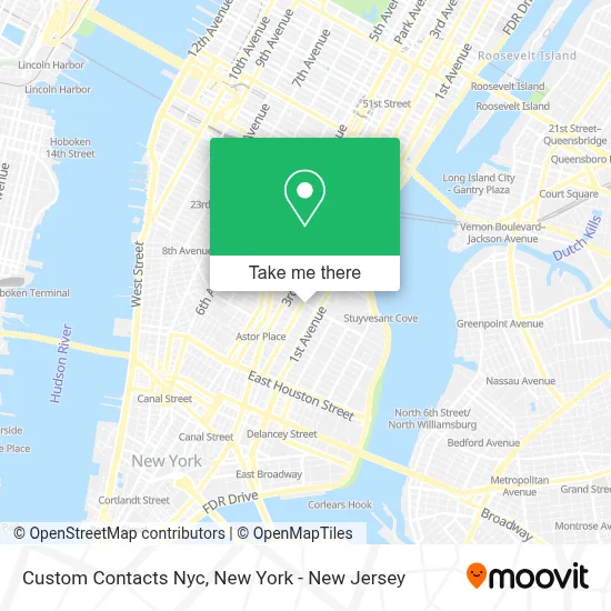 Custom Contacts Nyc map