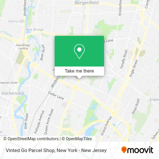 Vinted Go Parcel Shop map