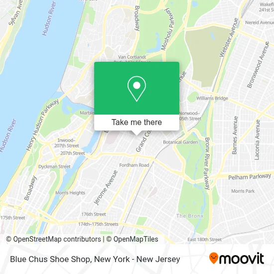 Blue Chus Shoe Shop map